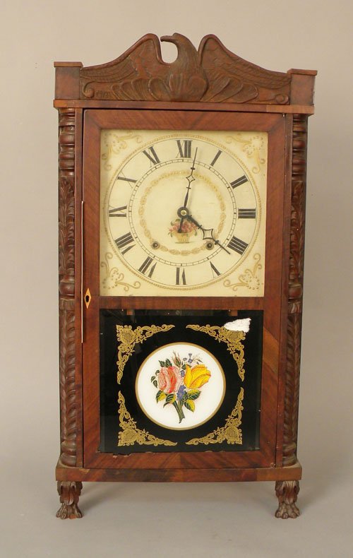 Eli Terry Empire mantle clock, 32'' h.: Eli Terry Empire mantle clock, 32'' h.