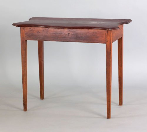 Country Chippendale pine pier table, ca. 1800,: Country Chippendale pine pier table, ca. 1800, 30 3/4'' h., 37 1/4'' w.