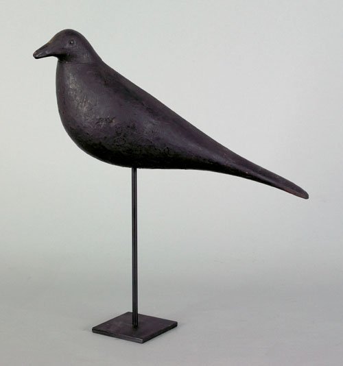 Charles Perdew crow decoy, ca. 1930, 14 1/4'' l.: Charles Perdew crow decoy, ca. 1930, 14 1/4'' l.