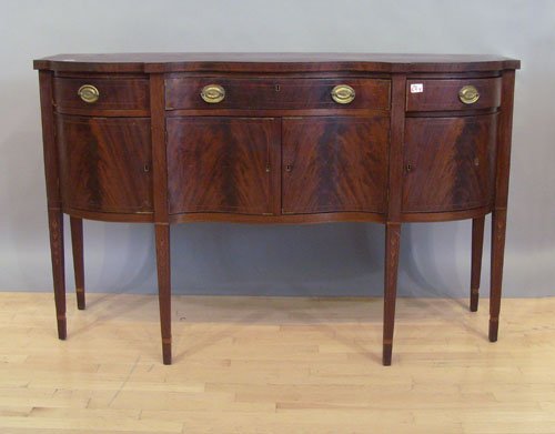 Hepplewhite style mahogany sideboard, 41'' h., 66': Hepplewhite style mahogany sideboard, 41'' h., 66'' w.