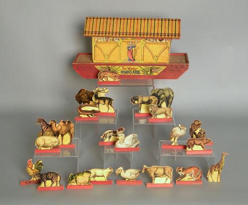 Noah's Ark lithograph, early 20th c., 8 1/4'' x 16: Noah's Ark lithograph, early 20th c., 8 1/4'' x 16''.
