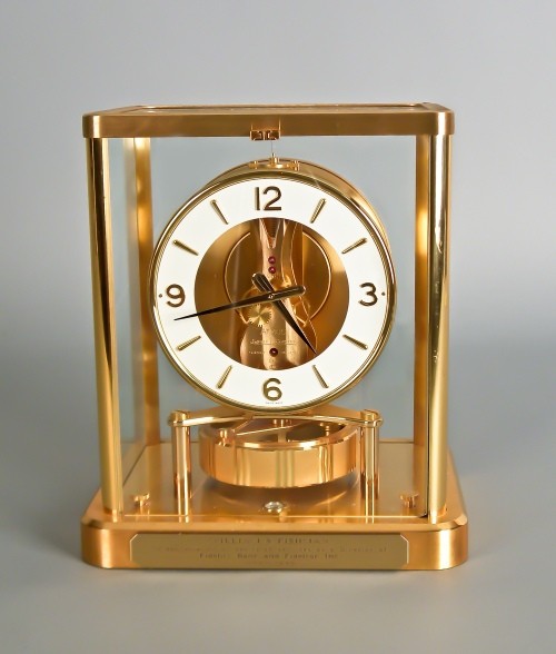 Jaeger Le Coultre Atmos desk clock, 9'' h.: Jaeger Le Coultre Atmos desk clock, 9'' h.