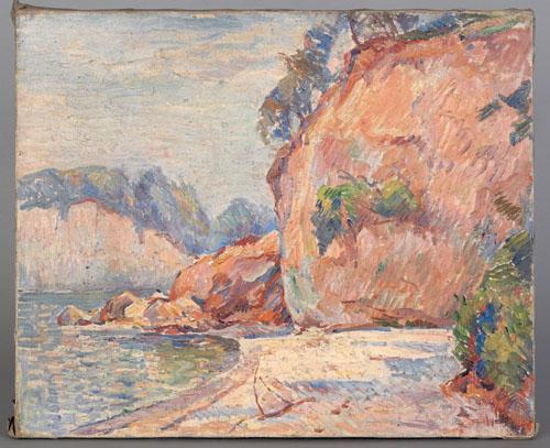 Edgar Hewitt Nye (District of Columbia, 1879-194: Edgar Hewitt Nye (District of Columbia, 1879-1943), oil on board impressionist landscape, signed lower right, 18'' x 22''.