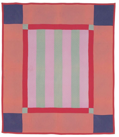 Lancaster County, Pennsylvania Amish bar quilt, : Lancaster County, Pennsylvania Amish bar quilt, early 20th c., 84'' x 74''.