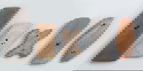 Five various midwestern pendants/gorgets, 5 1/4: Five various midwestern pendants/gorgets, 5 1/4'' l.