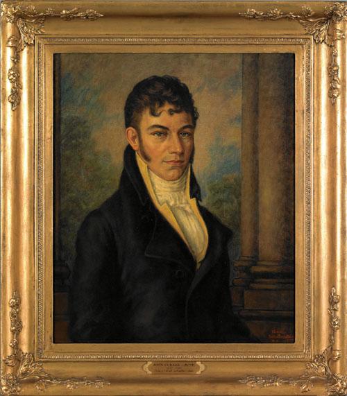 Nikol Schattenstein (Russian/American, 1877-1954: Nikol Schattenstein (Russian/American, 1877-1954), oil on canvas portrait of John Correy Smith, sixth President and Director for the Insurance Company of North America, 1831-1845, signed lower right, 