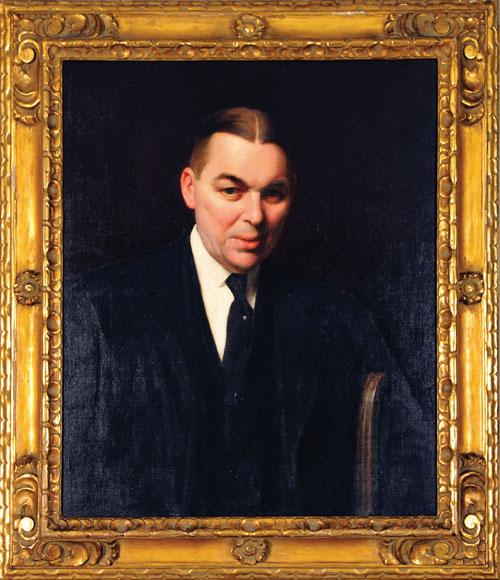 William McGregor Paxton (American, 1869-1941),: William McGregor Paxton (American, 1869-1941), oil on canvas portrait of Charles Stuart Packard, signed upper right, 30'' x 25''. Packard was Director of the Insurance Company of North America, 1901-1