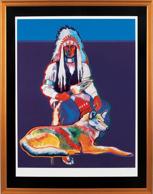 John Nieto pencil signed lithograph, 37'' x 29''.: John Nieto pencil signed lithograph, 37'' x 29''.