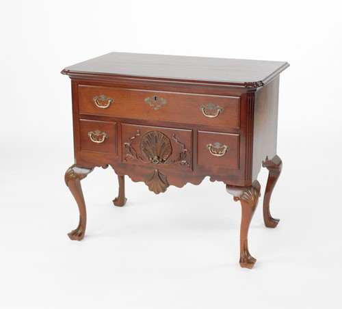 Saybolt Cleland Chippendale style mahogany lowboy: Saybolt Cleland Chippendale style mahogany lowboy, 30'' h., 34'' w.