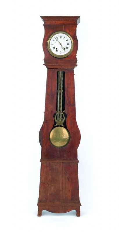 French Morbier tall case clock, 19th c.: French Morbier tall case clock, 19th c.