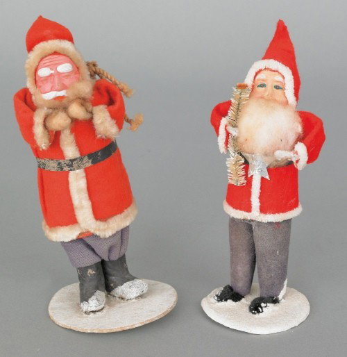 Two German Santa Claus figures.: Two German Santa Claus figures.