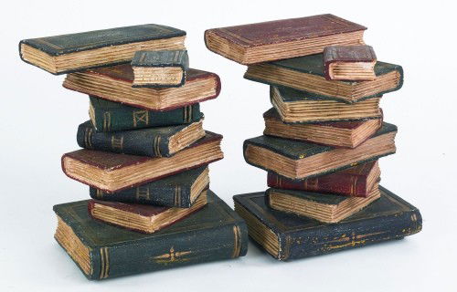 Pair of Maitland Smith book tables, 16'' h.: Pair of Maitland Smith book tables, 16'' h.