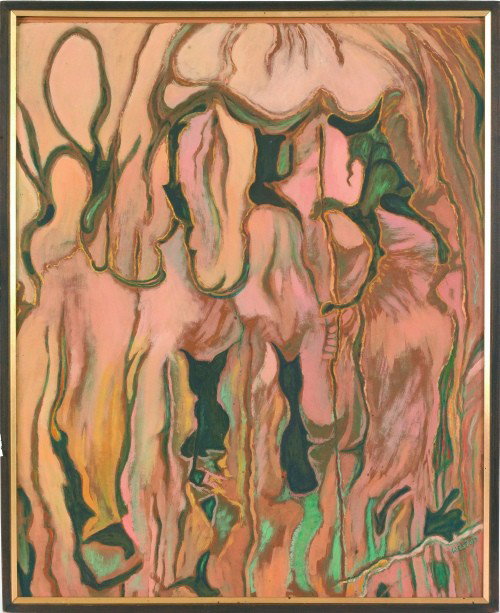 Harold Weston (American, 1894-1972), casein on bo: Harold Weston (American, 1894-1972), casein on board, titled Concert, signed lower right, 32'' x 26''.