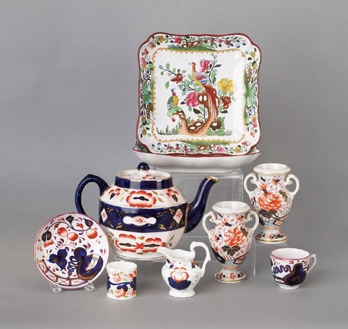 Group of porcelain to include Gaudy Welsh, Spode,: Group of porcelain to include Gaudy Welsh, Spode, etc.
