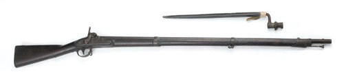 US model 1816 Springfield rifle converted to perc: US model 1816 Springfield rifle converted to percussion, .69 caliber, 42'' round barrel.