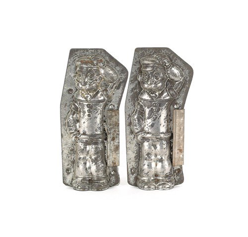 Pair of Popeye chocolate molds, 7 1/2'' h.: Pair of Popeye chocolate molds, 7 1/2'' h.