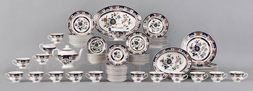 Nikko ironstone dinner service.: Nikko ironstone dinner service.