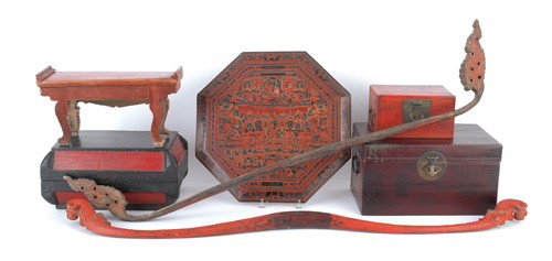 Group of eleven Southeast Asian baskets, bowls, l: Group of eleven Southeast Asian baskets, bowls, lacquerware, etc.