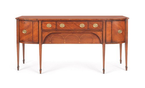 Hepplewhite style mahogany sideboard, 37'' h., 76