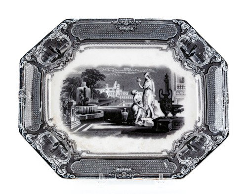 Ironstone Pomona pattern platter, 19th c., 12'' x : Ironstone Pomona pattern platter, 19th c., 12'' x 15 1/4''.