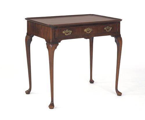 George II mahogany tray top tea table, ca. 1760: George II mahogany tray top tea table, ca. 1760, 28 1/4'' h., 30 1/2'' w.