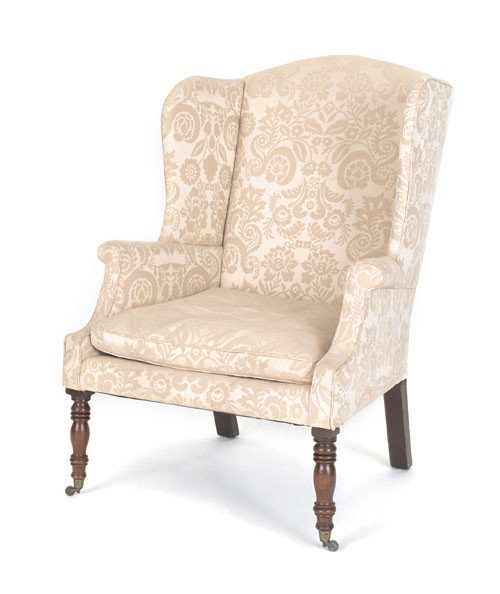 Sheraton mahogany wing chair, ca. 1815.: Sheraton mahogany wing chair, ca. 1815.