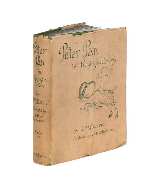 Barrie, J.M. Peter Pan in Kensington Gardens, p: Barrie, J.M. Peter Pan in Kensington Gardens, pub. 1906, Scribner's son with dust jacket.