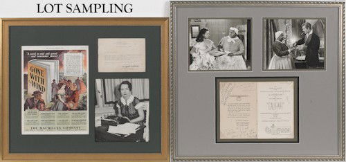 Large collection of framed ''Gone With the Wind'': Large collection of framed ''Gone With the Wind'' related items, to include many signed photos, twenty-one pieces.