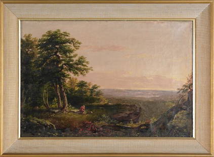 Whitredge (American, 1847), oil on canvas landsca: Whitredge (American, 1847), oil on canvas landscape, 14'' x 20 3/4''.