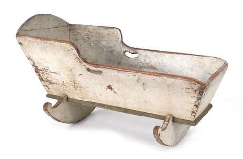 Two Pennsylvania painted cradles, 19th c.: Two Pennsylvania painted cradles, 19th c.