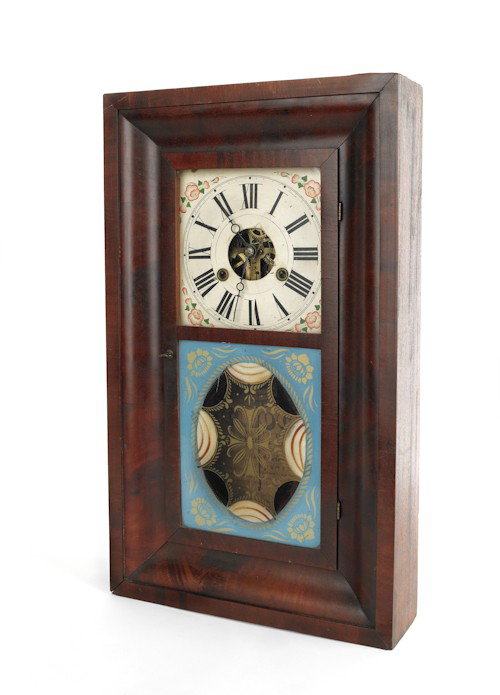 Terry & Andrews mahogany ogee mantle clock, 19th: Terry & Andrews mahogany ogee mantle clock, 19th c., 26'' h.