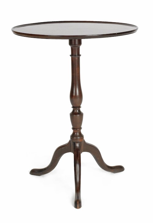 George II mahogany candlestand, ca. 1760, 27 3/: George II mahogany candlestand, ca. 1760, 27 3/4'' h., 21'' w. Provenance: The Collection of Charlene Sussel