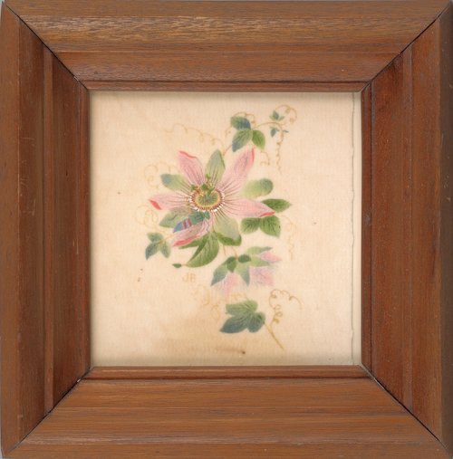 Six contemporary oil on velvet theorems by Jane B: Six contemporary oil on velvet theorems by Jane Bolsten, two - 8'' x 10 1/2'' and four - 5'' x 5''.