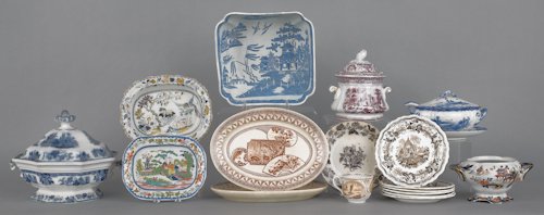 Miscellaneous English ceramics, to include Staffo: Miscellaneous English ceramics, to include Staffordshire, ironstone, pearlware, etc.