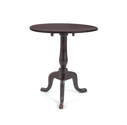 George II mahogany candlestand, ca. 1765, 27'' h.,: George II mahogany candlestand, ca. 1765, 27'' h., 25 1/4'' w.