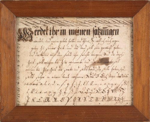 Two pen and ink fraktur bookplates, one dated 17: Two pen and ink fraktur bookplates, one dated 1785, 5 1/2'' x 7 1/2'' and 3 3/4'' x 6''.