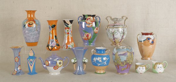 Large group of miscellaneous porcelain, 20th c.,: Large group of miscellaneous porcelain, 20th c., to include Noritake, Nippon, etc., tallest - 10 3/4''.