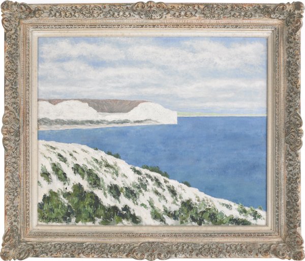 John Allan Wyeth (American 1894-1980), oil on c: John Allan Wyeth (American 1894-1980), oil on canvas coastal landscape, signed lower left, 24'' x 29''.