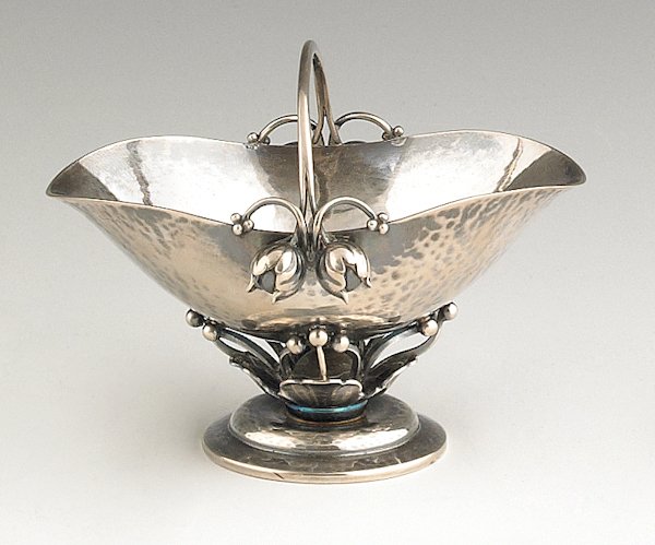Georg Jensen silver ''bud basket,'' 2 1/4'' h., 1.: Georg Jensen silver ''bud basket,'' 2 1/4'' h., 1.6 ozt.