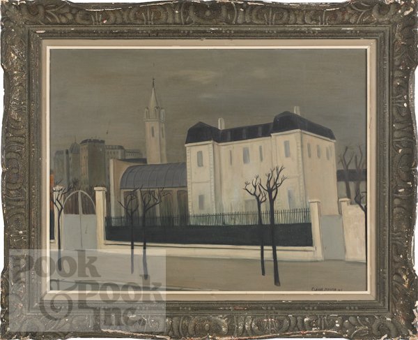 Claude Schurr (French b. 1921), oil on board, tit: Claude Schurr (French b. 1921), oil on board, titled Nevilly, signed lower right, 19 1/2'' x 25 1/2''.