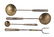 Rare set of four Pennsylvania iron and brass kit