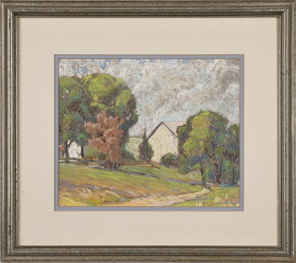 Albert Van Nesse Greene (American 1887-1971), two: Albert Van Nesse Greene (American 1887-1971), two pastels, one of a seascape and the other a landscape, both unsigned, 8'' x 10'' and 8 1/2'' x 10 1/2''.