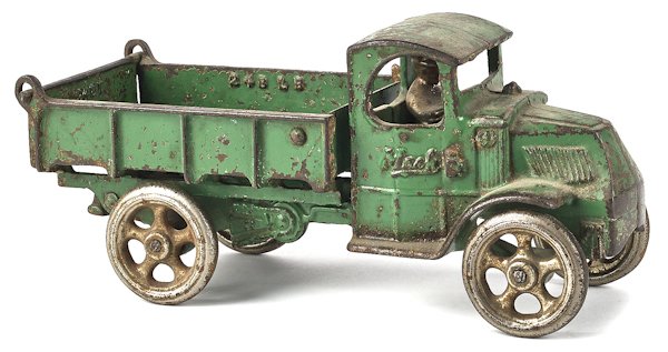 Arcade cast iron Mack dump truck, 8 1/2'' l.: Arcade cast iron Mack dump truck, 8 1/2'' l.