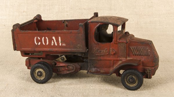 Arcade cast iron Mack Coal truck, 10'' l.: Arcade cast iron Mack Coal truck, 10'' l.