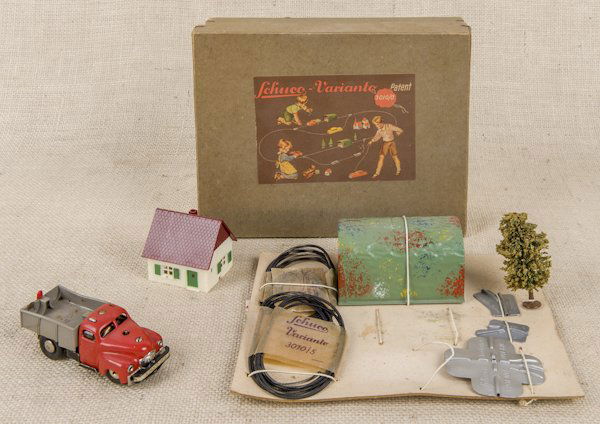 Schuco Varianto play set in its original box, 9: Schuco Varianto play set in its original box, 9 1/2'' w., 7 3/4'' d.