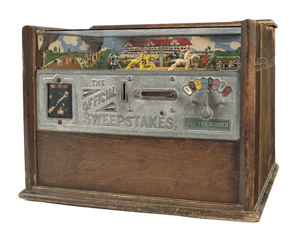 The Official Sweepstakes coin operated horse ra: The Official Sweepstakes coin operated horse race game, 11 1/2'' h.