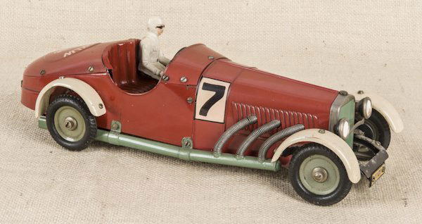 Marklin tin wind-up Mercedes race car, 15'' l.: Marklin tin wind-up Mercedes race car, 15'' l.