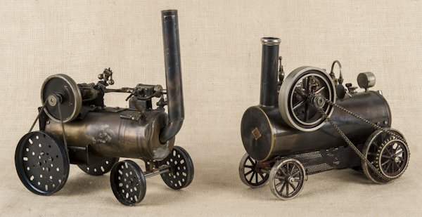 Bing live steam tractor, 10 1/2'' l.: Bing live steam tractor, 10 1/2'' l.