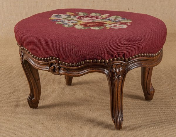 Two Victorian mahogany footstools.: Two Victorian mahogany footstools.