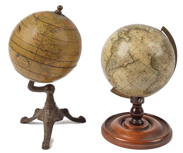 Puzzle globe by The Geographic Educator Co., New: Puzzle globe by The Geographic Educator Co., New York, together with a Joslin's 6'' terrestrial globe.